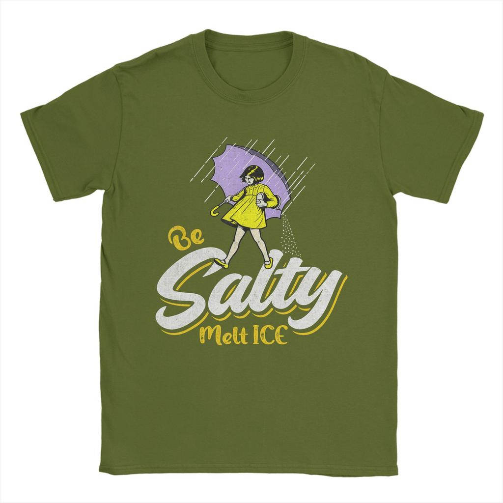 Oversized T Shirt Beach Be Salty Melt ICE  Fashion TShirts  Cotton Tshirt for Couple Y2K Funny Wholesale Short Sleeve Top Tees