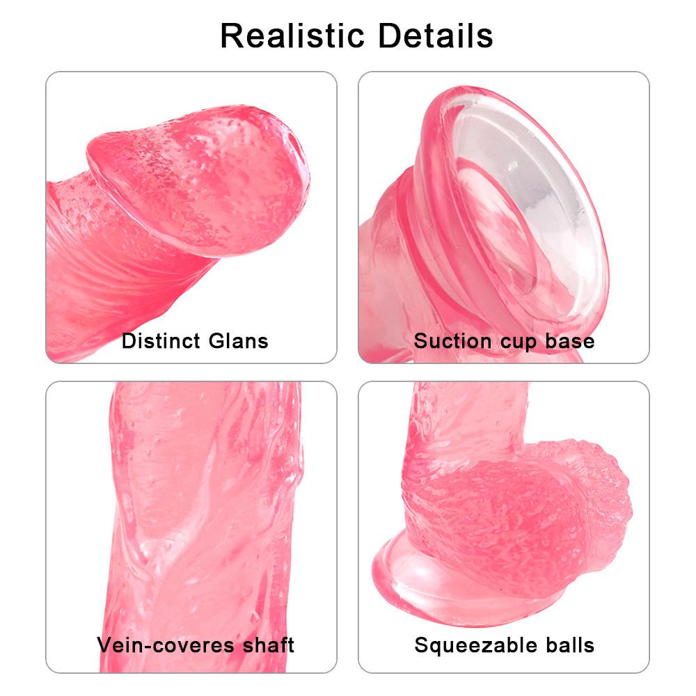 Pink Dildo Anal Masturbator Fun Convenient G-spot Masturbation Excellent Flexibility Female G-spot Masturbator Dildo for Lesbian