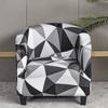 Elastic Full Package Semi-circular Bathtub Small Single Person Sofa Cover, Internet Cafe Coffee Shop Wine Room Print Cover