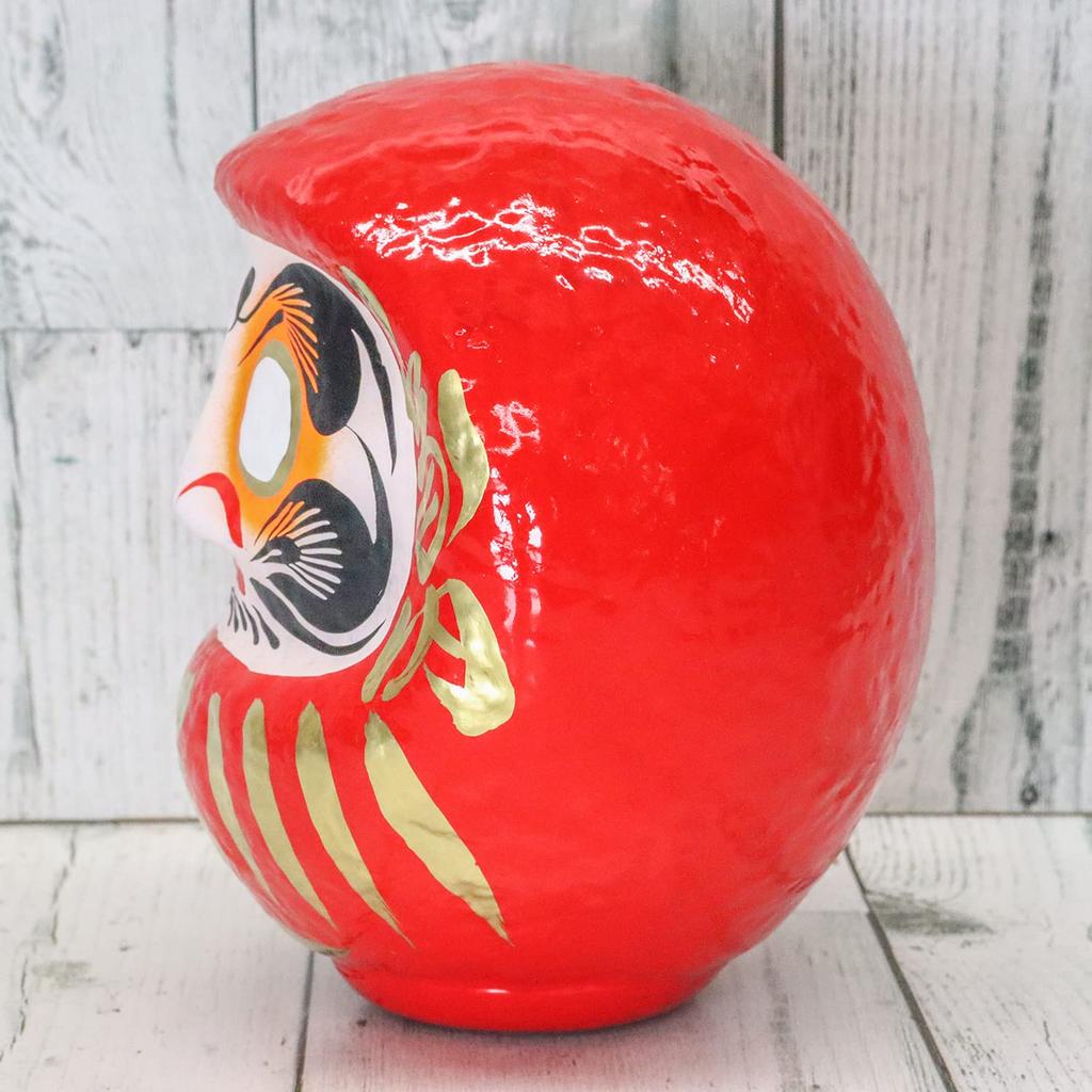 Castle Enterprise Size Red Japanese-Made Papier-Mache Daruma, 6,