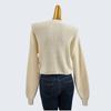 Export Cut Label Spring and Autumn O-neck Short Loose Long Sleeves Lazy Knitting Sweater Pure Color Pullover Women's Clothing Tops