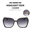 Street Shooting Large Frame Sunglasses Oversized Gradient Eyewear Luxury Retro Sun Glasses