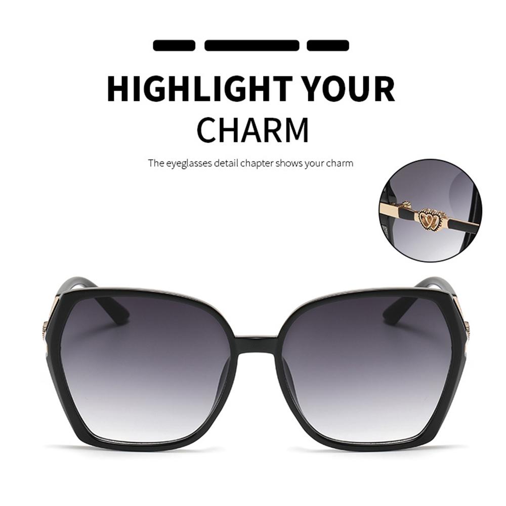 Street Shooting Large Frame Sunglasses Oversized Gradient Eyewear Luxury Retro Sun Glasses