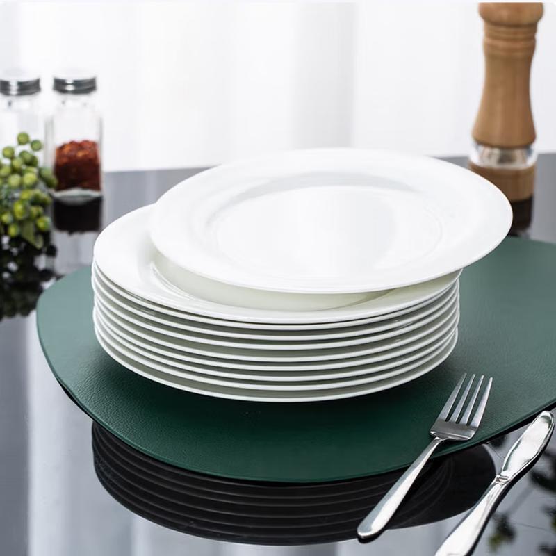 Taisun Ceramic White 10-inch Dinner Plates