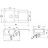 Granite Double Basin Sink White