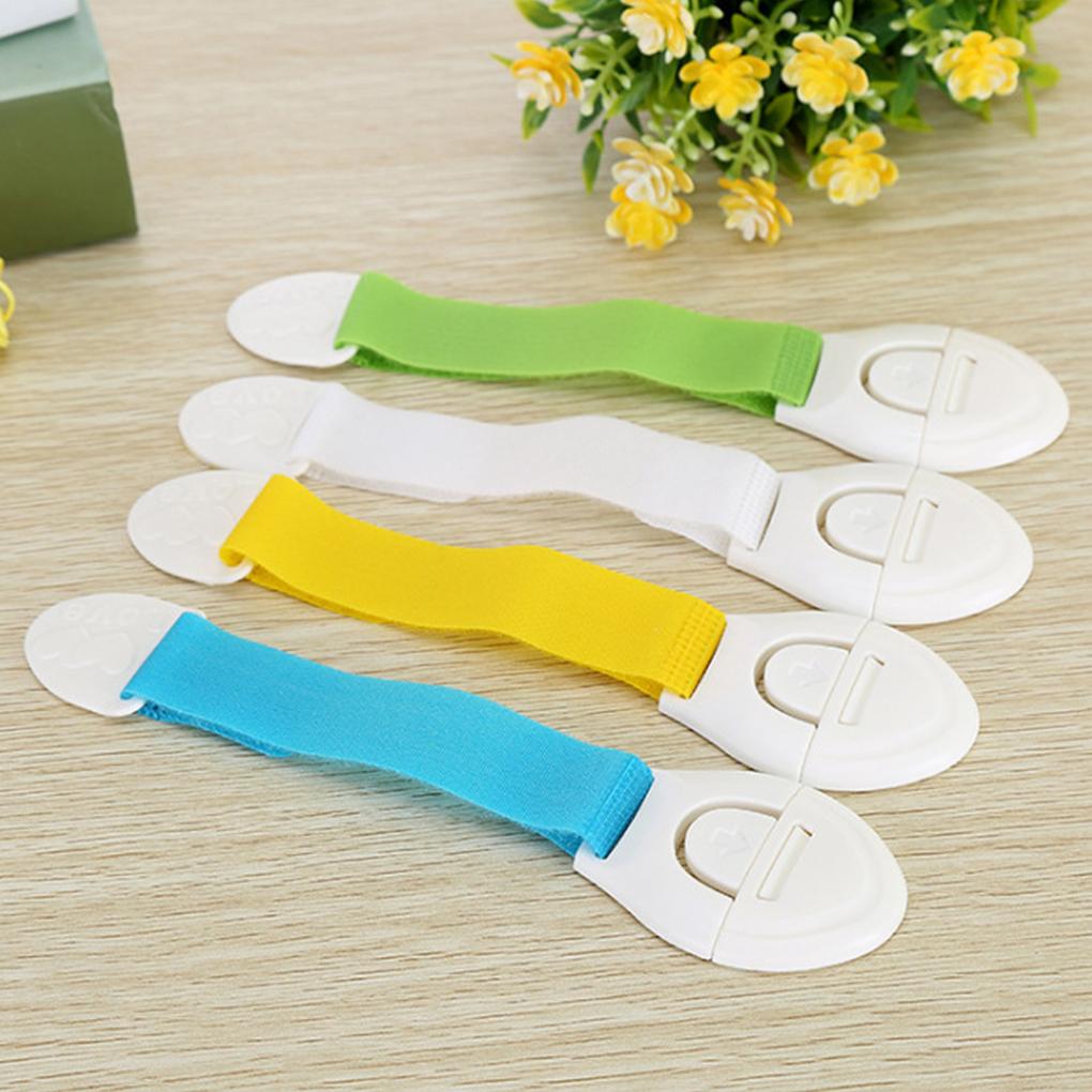10pcs Child Protection Lock Color Nylon Webbing Multifunctional Adjustable Cabinet Drawer Safety Lock Household