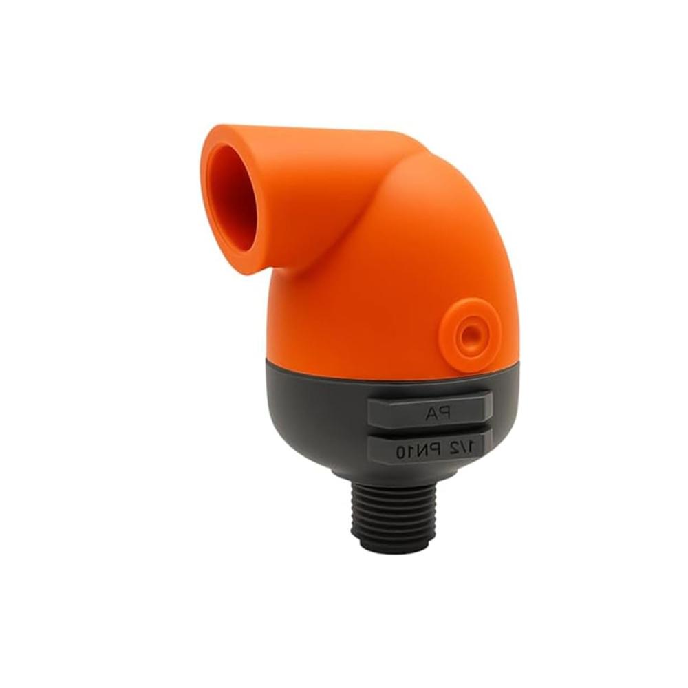 Orange and Black Grey Agricultural Irrigation Exhaust Valve Water Line Venting 1/2 Inch 110 mm