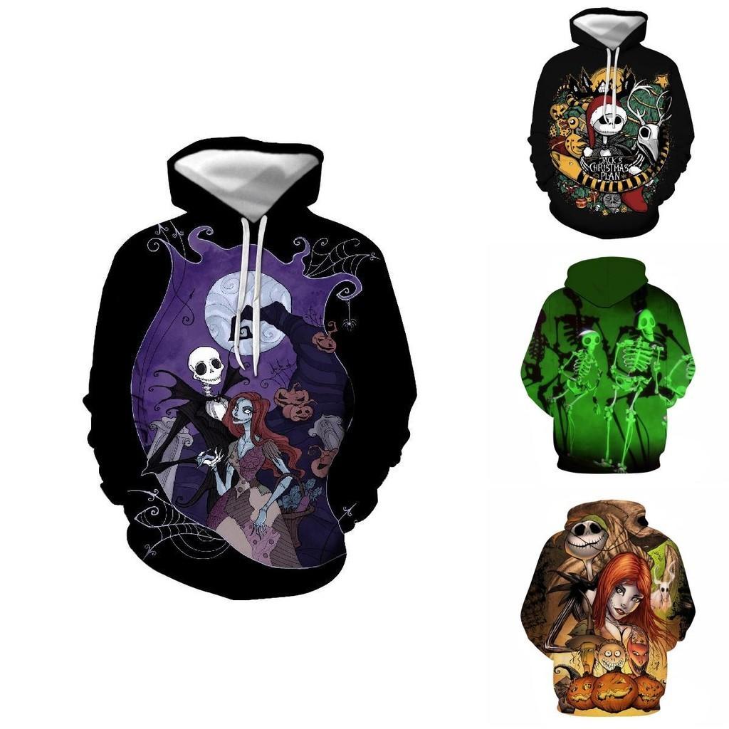 Nightmare Before Christmas 3d Printed Hoodie Jacket Jack Sally Costume Style