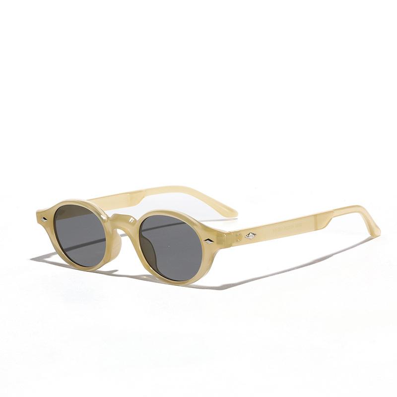 Gafas Sol Ojos Hombre, Gafas de Sol Ovaladas Retro de Gama Alta para Mujer de Gran Venta