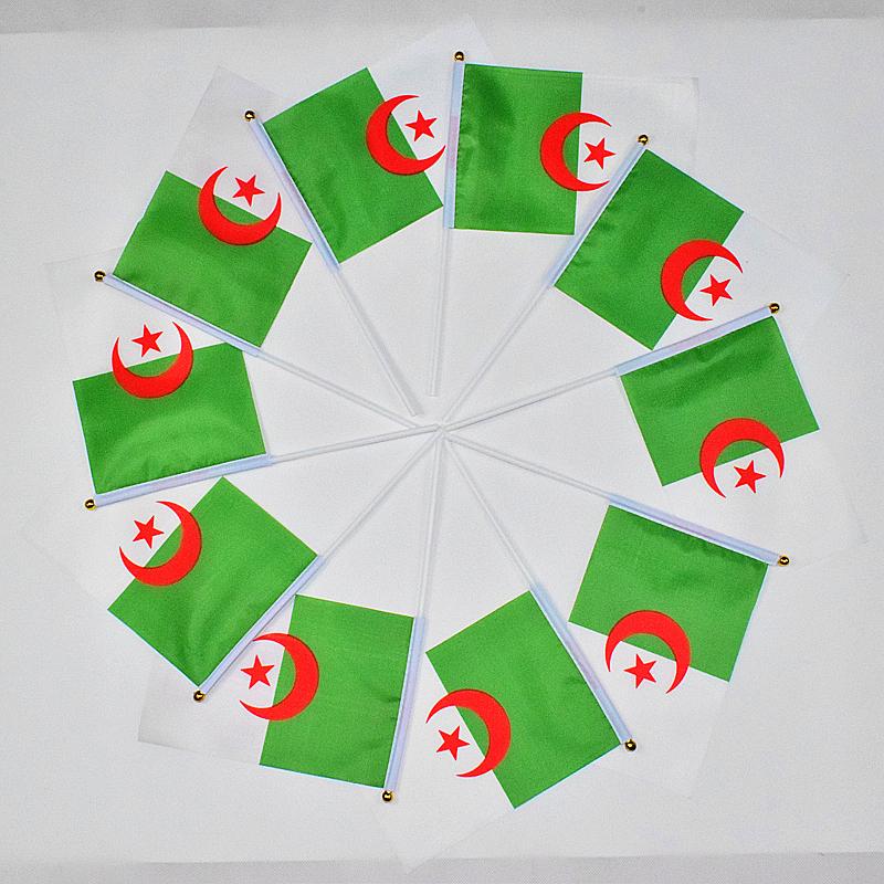 Argelia 10 piezas de banderas para agitar a mano de 14*21 cm
