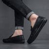 Hot Sale Black Leather Loafers Men Slip-on Casual Shoes Breathable Soft Mocassin Man Comfortable Social Shoe Male Driving Flats