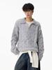 Unisex Faux Two-Piece V-Neck Knit Sweater - Loose, Lazy Style Wool Base Layer for Autumn/Winter.