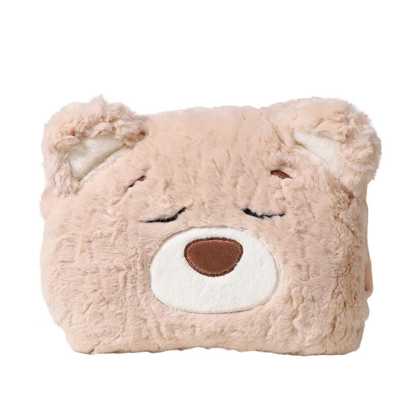 Cute Plush Bear Electric Hot Water Bottle with Auto Shut-off