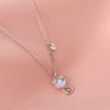 Unique Design Moonstone Cat Collarbone Chain Female Light Luxury Day Cute Pet Cat Claw Necklace