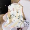 2024 Summer Women's Retro Chinese Style Embroidered Frog Button Sleeveless Vest