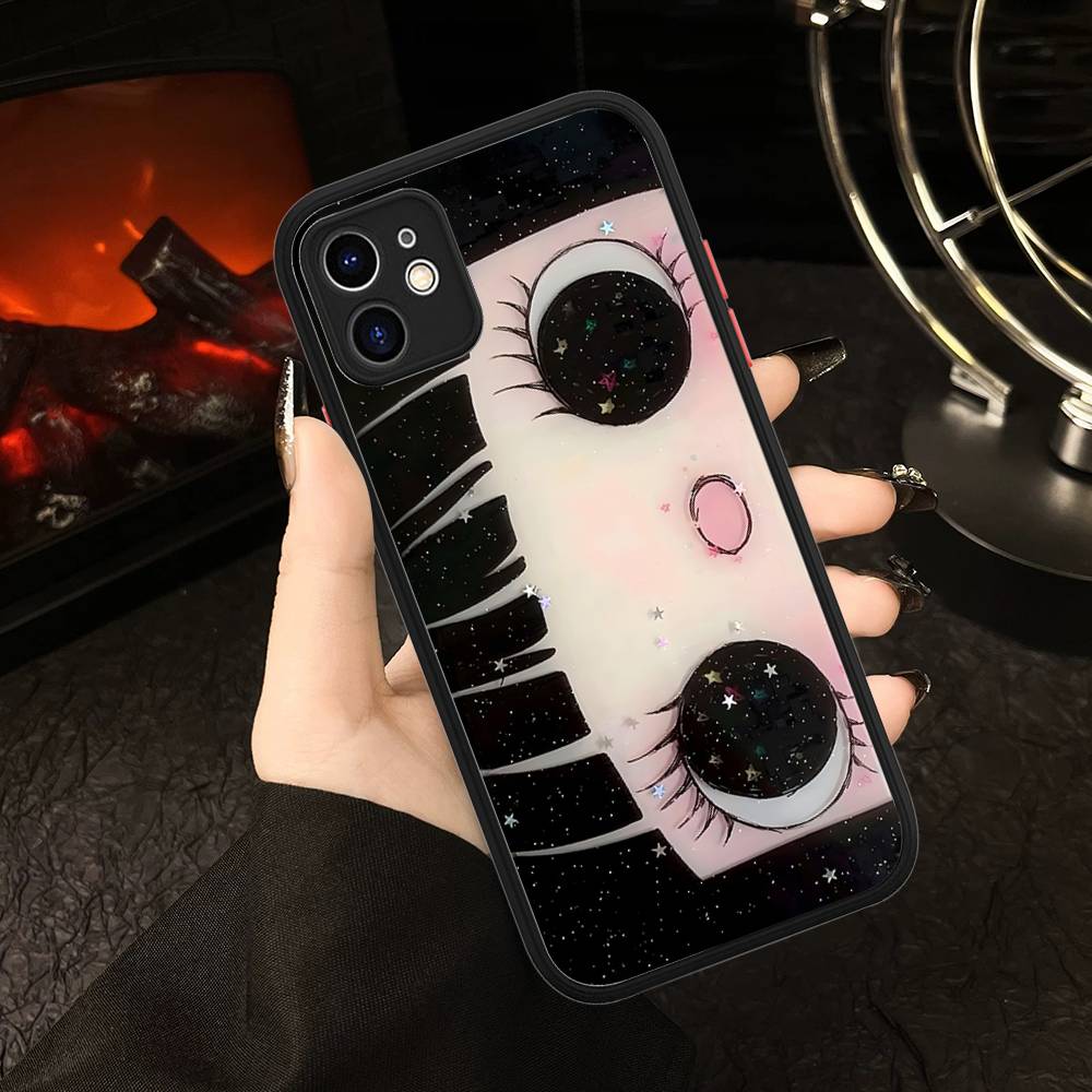 Coque de téléphone pour fille de bande dessinée Pour iPhone 16 15 14 11 12 13 Pro Max Plus 12 XS Max Coque arrière Coque mate