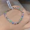 Zircon Round Simple Bracelet Temperament Bracelet Light Luxury High-End Jewelry Women