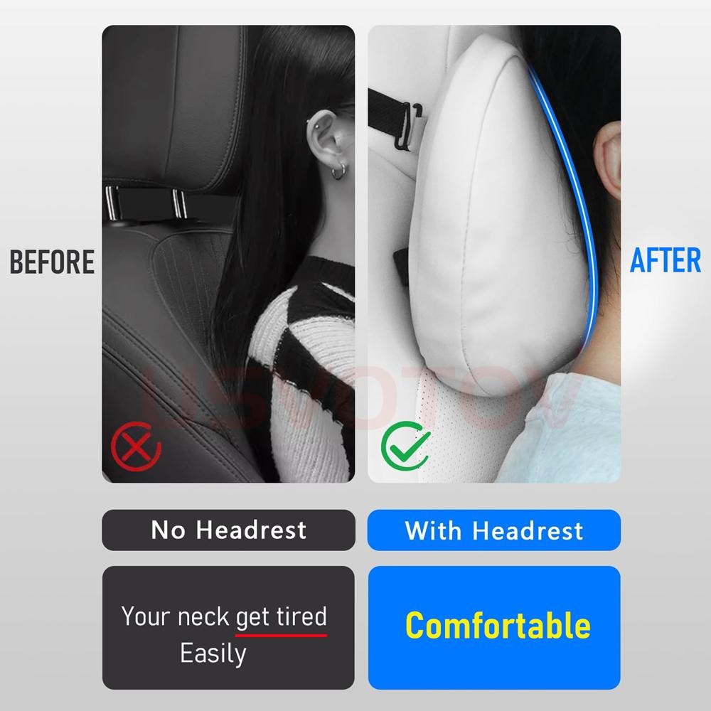 Car Seat Headrest Neck Pillow for Tesla Model 3 Model Y Model S Model X Comfort Memory Neck Support Cushion Pillow Accessories