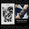 Japanese Traditional Tattoo Waterproof Sticker: Men's Long-lasting Floral Arm Pattern.