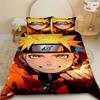 Hot Sale Anime Uchiha Naruto Uzumaki Red Cloud Bedding Sets Household Quilt Duvet Cover Itachi Home Textile Bed Suit Kids Gift
