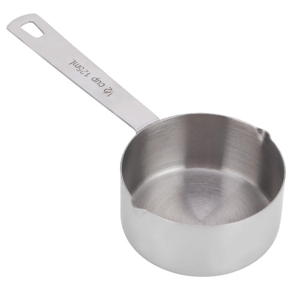 Stainless Steel Measuring Cup Dual Pour Mouth Baking Dosing Spoon Measuring Scoop  Food Ingredients