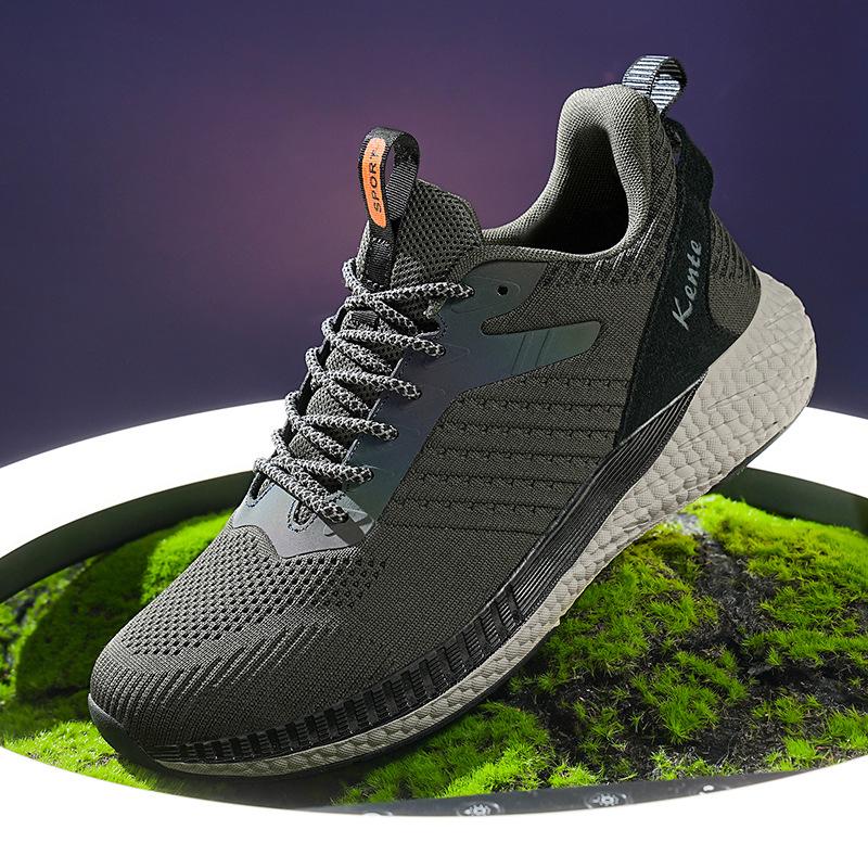 Men's shoes large size autumn and winter new running shoes flying woven breathable sports shoes fashionable men's casual shoes
