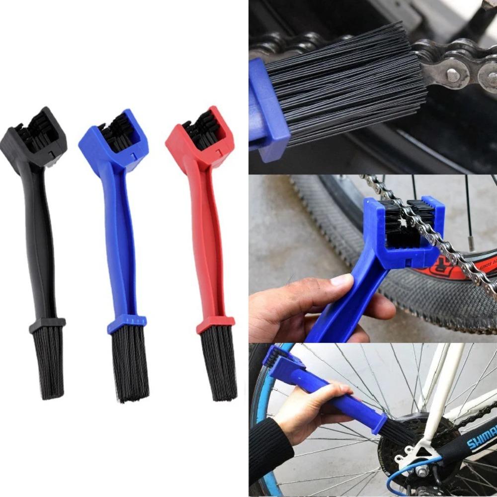 Outdoor Chain Cleaning Brush for Motorcycles and Bicycles – Durable Plastic Scrubber Tool for Road Bike Maintenance