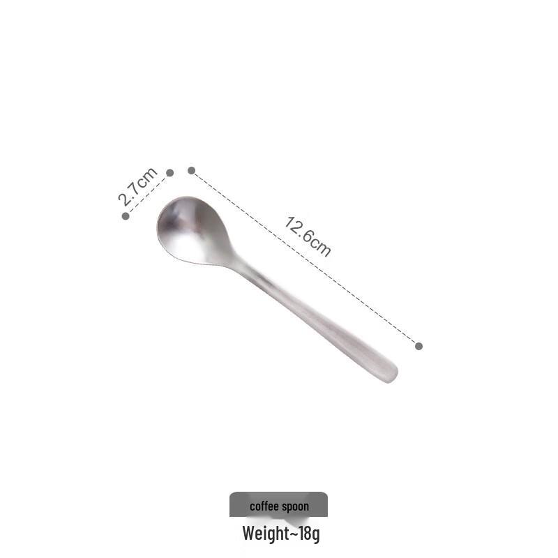 ZISIZ Japanese Matte 304 Stainless Steel Coffee Spoons (Set of 3)