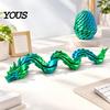 Desktop Decorative Ornament 3D Printed Articulated Dragon Fidget Toy, Twist Eggs, Slippery Stress Relief Toy Egg Flexible Desk for Home Office