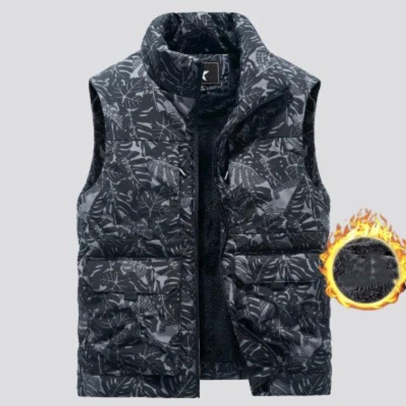 

Мужской зимний жилет с несколькими карманами, больших размеров, без рукавов, теплый, флисовый жилет XS