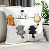 Cartoon HHeart Cartoon Cat Slogan Cushion Cover Cushion Cover Set Pcs x x x Pillowcase Decorative Sofa Home Decor