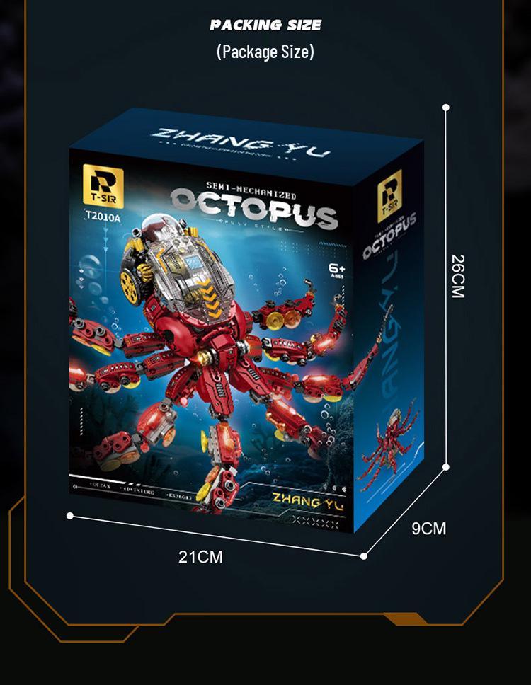 High-end Electric Octopus Building Block Toy for Boys and Children - Perfect Birthday Gift