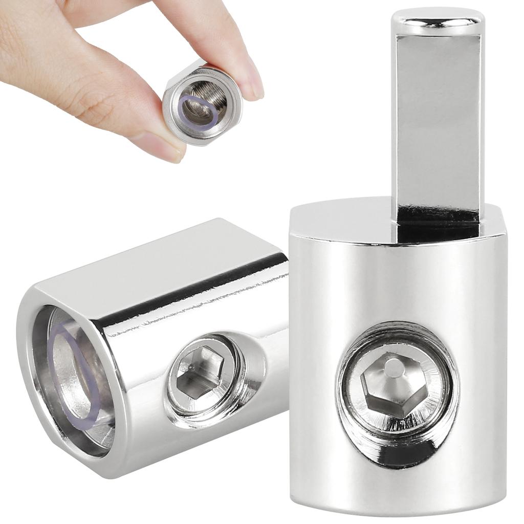 2Pcs Amp Input Reducer Power Ground Wire Reducer 1/0 AWG To 4 AWG Premium Car Stereo Audio Wire Reducer Adapter for Car Auto