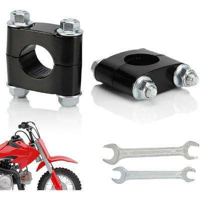 Handlebar Clamps 7/8'' Handle Bar Risers Mounts for All Most Pit Bikes Dirt Bikes, Knight Black