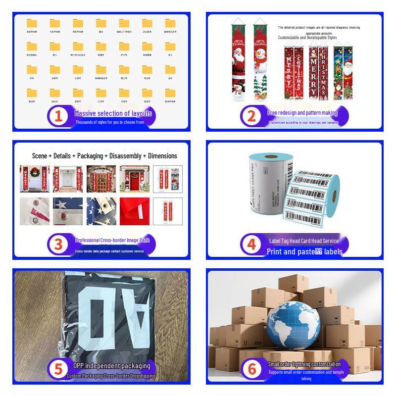 Halloween & Christmas Garage Banner Decorations