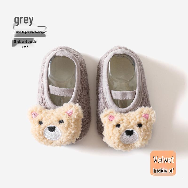 

2025 Носки-пинетки для первых шагов с мягкой подошвой и нескользящим покрытием - Детская домашняя обувь для раннего обучения M (up to 13cm, 1-2 years)