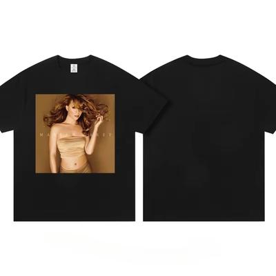 Mariah Carey Concert Paired with Summer Short-sleeve T-shirts for Female Fans Including T-shirt and Ticket Set Women Clothes