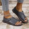 Women's New Plus Size Flat Ankle-Wrap Sandals Buckle Casual Style