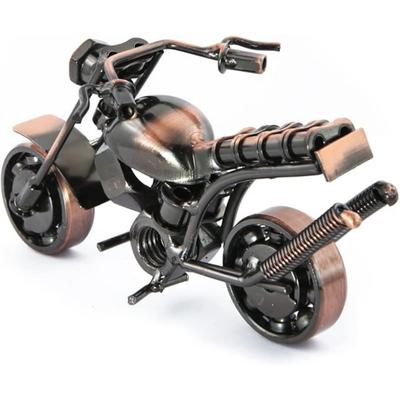 Handicraft Vintage Iron Motorcycle Model Metal Retro Motorcycle Home Decor Ornaments for Motorcycle Lovers, Desktop Decoration, Birthday Gifts