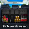 Trunk Hanging Organizers, Backseat Bag, Car Interior Accessories with 4 Pockets & 4 Mesh Pouches for Groceries