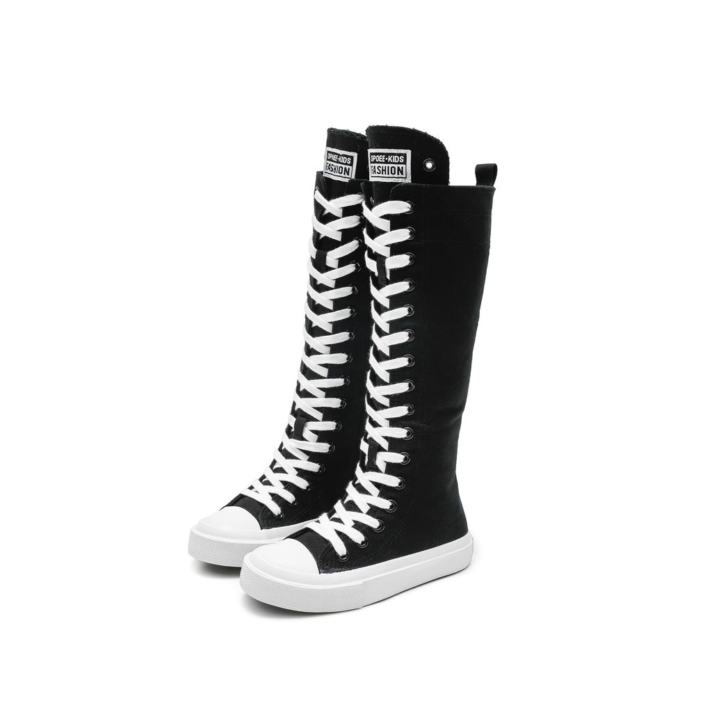 High-Top-Schuhe aus festem Material Koreanische Version trendige Schuhe hohe Schaft-Canvas-Schuhe Stiefel modisch und atmungsaktiv Jungen und Gi