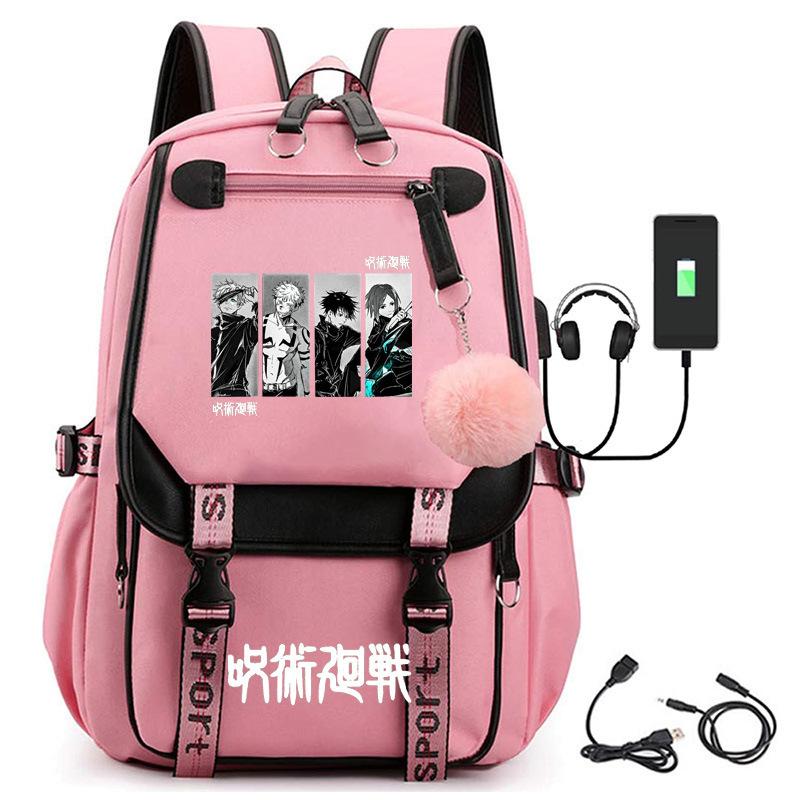 Animation Spell Return To Fight Peripheral Backpack Large Capacity Student Schoolbag Outdoor Travel Bag Multi-function Computer Bag