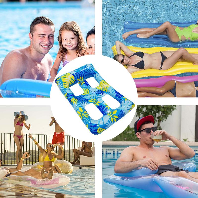 Pool Floats Adult Inflatable Lounge Chair Pool Raft Adult Floaties Water Toys Floating Lounger Hammock with Backrest for Pool