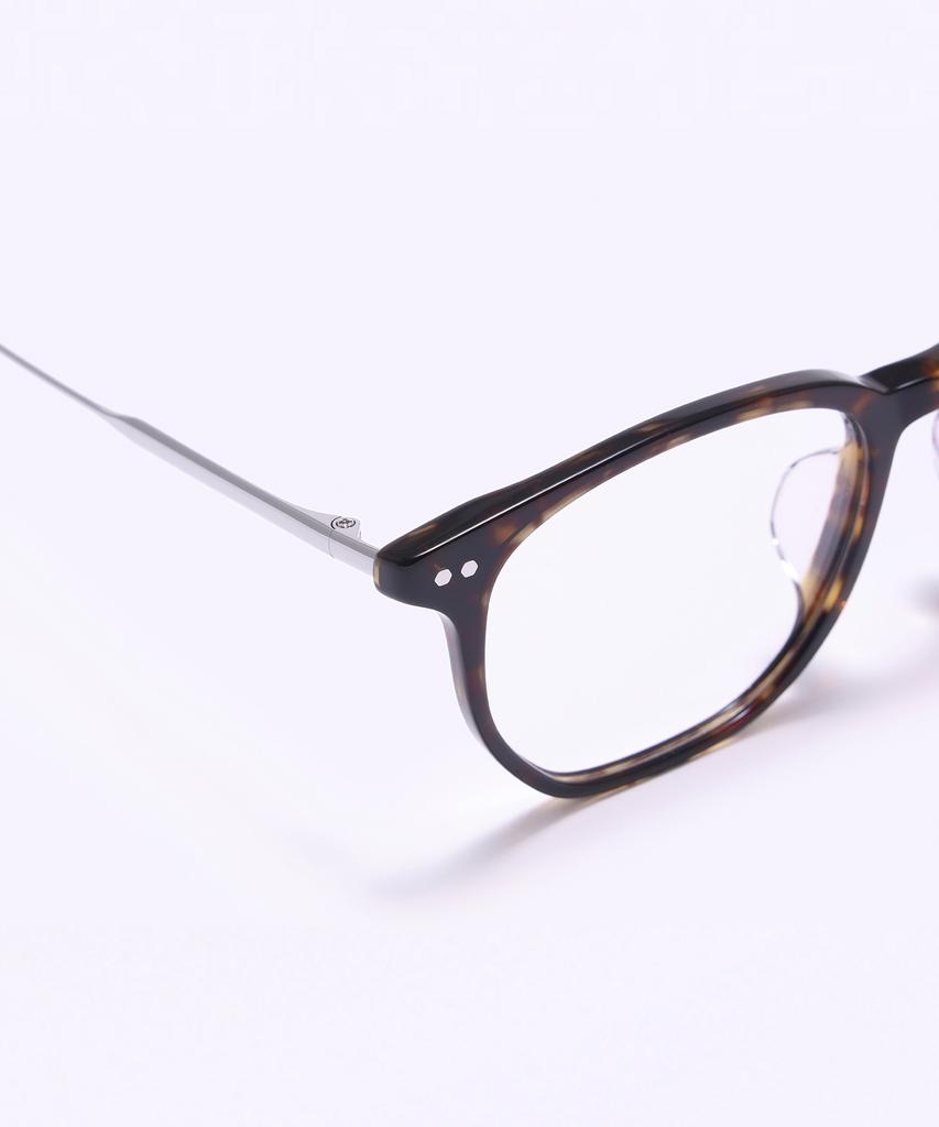 Alloaiweeo [Silverbite] Sbg9602 1811G Over Silhouette Ultra-Light Combination Square Tortoise/Silver Eyeglass Frame Blue Light Lens Option