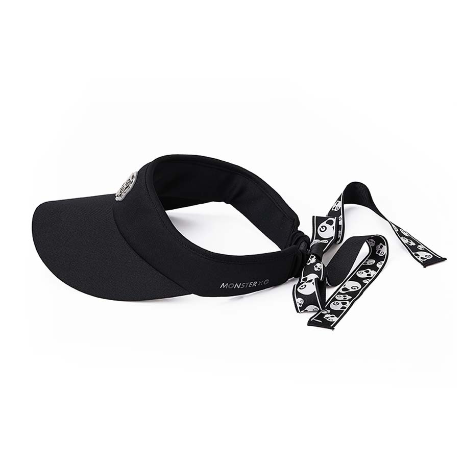 Monseuteoji Woman Viser Cap (Women'S Ribbon Sun Cap) Black Mc22Bv-68