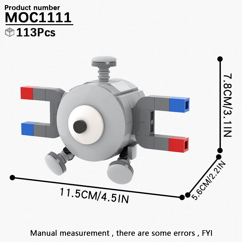 MOOXI MOC Ash Monster Cute Anime Games Compatible Figures Building Blocks Adults Toys For Children Friends Gift Bricks Cheap DIY