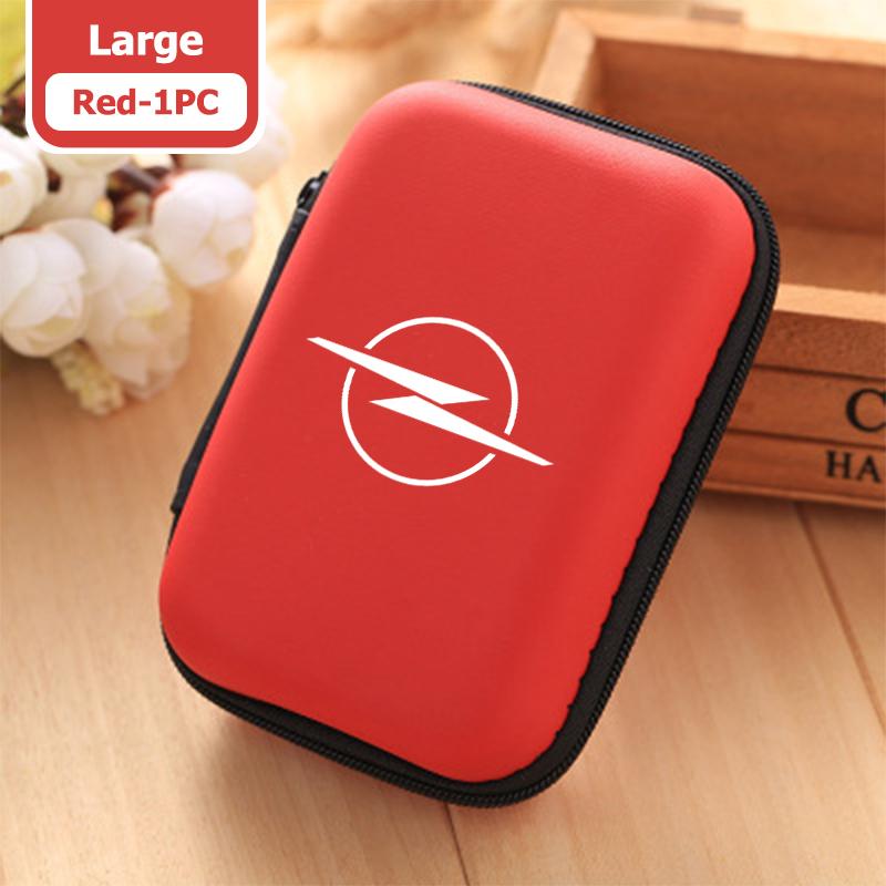 Car Logo EVA Headset Data Cable Holder Headphone Carry Bag For Opel Astra G H J K F Corsa D Zafira B Insignia Mokka Regal