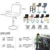 Jacquard Chair Covers Stretch Short Back Bar Stool Chair Slipcover for Dining Room Hotel Banquet Club Dustproof Decorator Covers