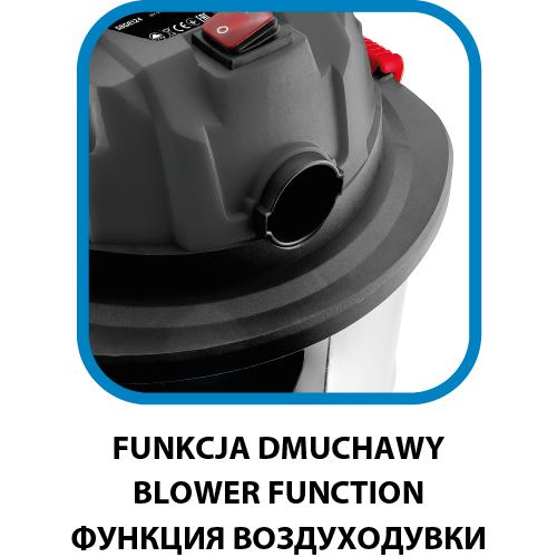 Energy+ 18V Li-ion workshop vacuum cleaner, wet and dry, 20L tank, without battery