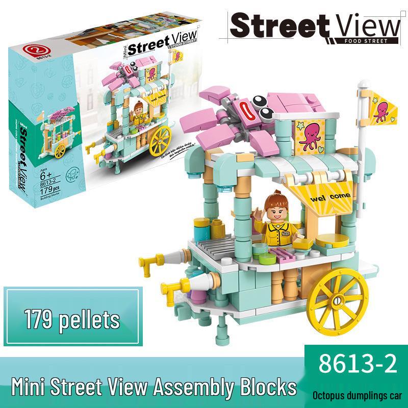 2025 Street Scene Lego-Compatible Architecture Model: Educational Assembly Toy for Kids and Boys